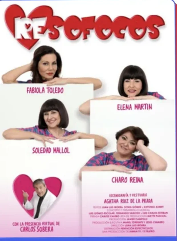 Cartel de RE-SOFOCOS, con Fabiola Toledo, Elena Martín, Soledad Mallol y Charo Reina